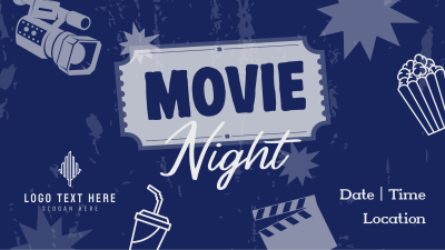 Retro Movie Night Facebook event cover Image Preview