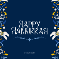 Hanukkah Flower Burst Linkedin Post Image Preview