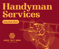 Rustic Handyman Service Facebook Post Design