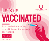 Let's Get Vaccinated Facebook Post Design