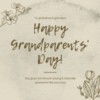 Flower Grandparent's Day Instagram Post Design