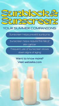 Sunscreen Beach Companion Facebook Story Design