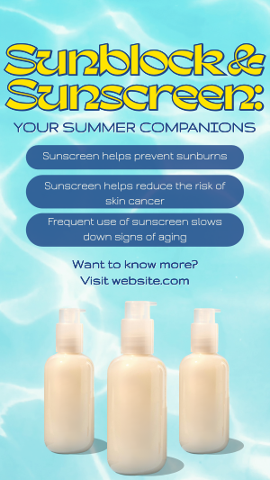 Sunscreen Beach Companion Facebook story Image Preview