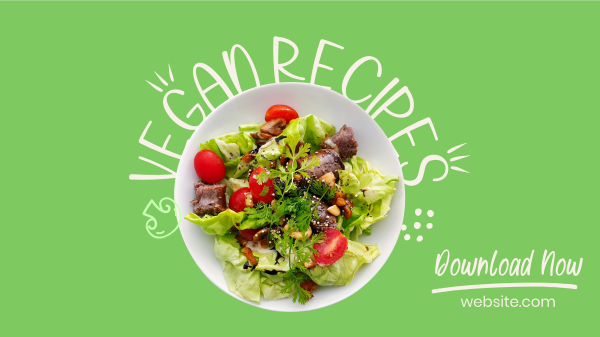 Vegan Salad Recipes Facebook Event Cover Design