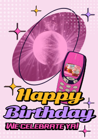 Retro Birthday Greeting Poster Image Preview
