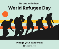 Refugee March Facebook Post Design