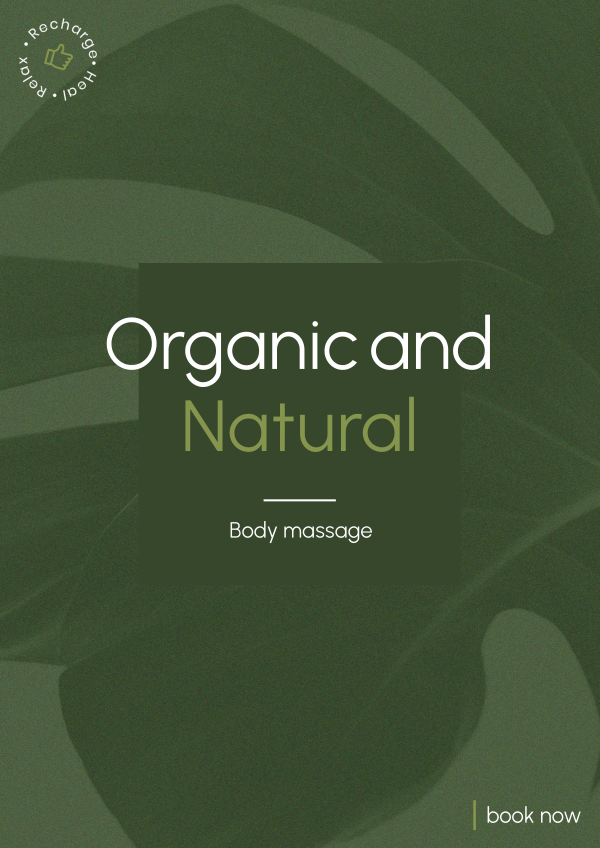 Organic Body Massage Flyer Design Image Preview
