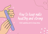 How to keep nails healthy Postcard Design