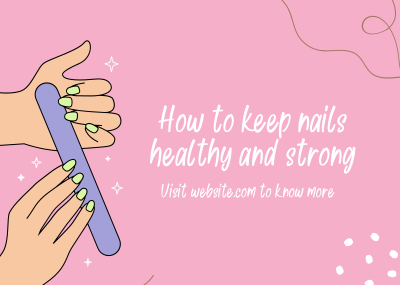 How to keep nails healthy Postcard Image Preview