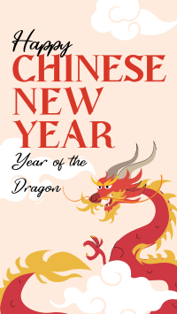 Dragon Chinese New Year Facebook Story Design