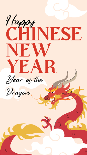 Dragon Chinese New Year Facebook story Image Preview