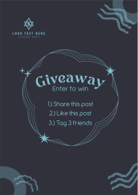 Abstract Giveaway Rules Flyer Design