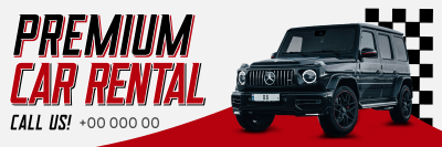 Premium Car Rental Twitter header (cover) Image Preview