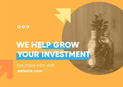 Grow your investment Postcard Image Preview
