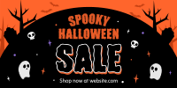 Spooky Ghost Sale Twitter Post Design