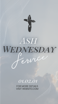 Cloudy Ash Wednesday  Facebook story Image Preview