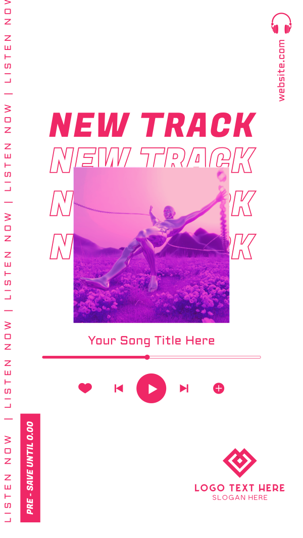Listen To Our New Track Instagram Story Design Image Preview