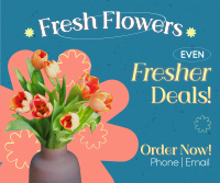 Fresh Flowers Sale Facebook Post Design