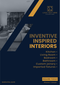 Inventive Inspired Interiors Flyer Design