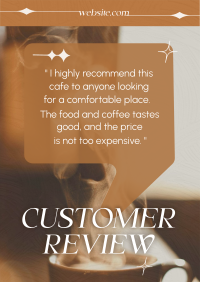 Shiny Coffee Testimonial Flyer Design