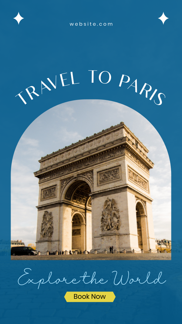 Travel to Paris Instagram Story Design Image Preview