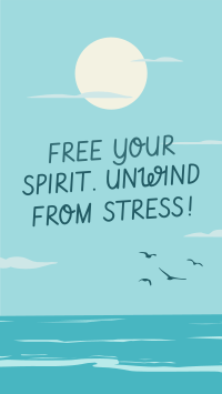 Unwind From Stress Facebook Story Design