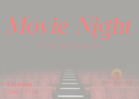 Movie Night Cinema Postcard Design