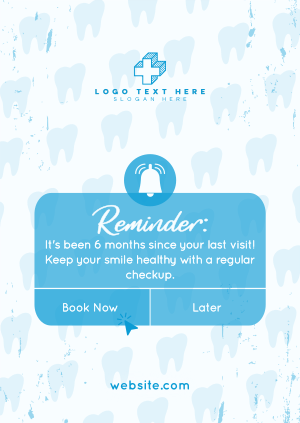 Dental Checkup Reminder Poster Image Preview