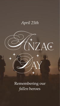 Anzac Day Remembrance TikTok Video Design