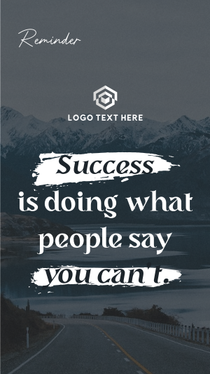 Success Motivational Quote Instagram story Image Preview