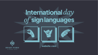 International Day of Sign Languages Facebook Event Cover Design