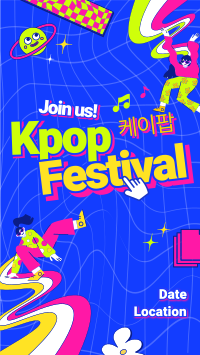 Trendy K-pop Festival Facebook story Image Preview