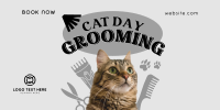 Cat Day Grooming Twitter post Image Preview