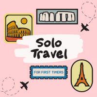 Stickers Solo Traveler Instagram Post Design