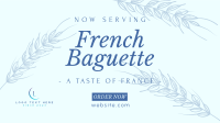 Classic French Baguette Facebook Event Cover Design