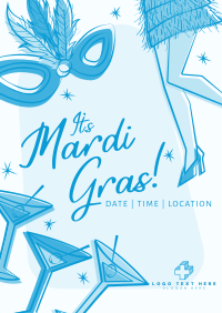 Flapper Mardi Gras Poster Image Preview