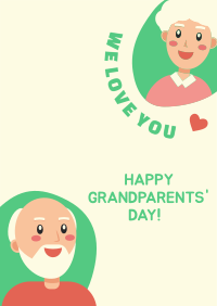 We Love You Grandparents Flyer Design