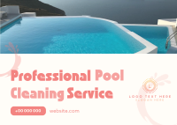 Pool Cleaning Service Postcard Design