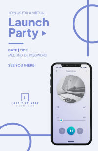 Virtual Launch Party Invitation Design