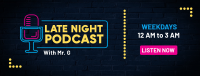 Late Night Podcast Facebook cover Image Preview