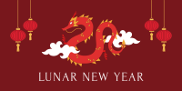New Year of the Dragon Twitter Post Design
