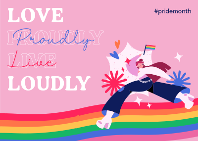 Lively Pride Month Postcard Image Preview