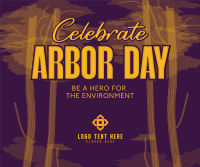 Celebrate Arbor Day Facebook Post Design