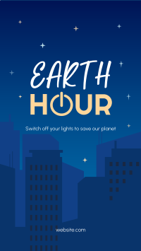 Earth Hour Cityscape Facebook story Image Preview