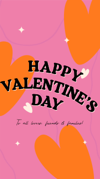 Cute Valentine Hearts Facebook Story Design