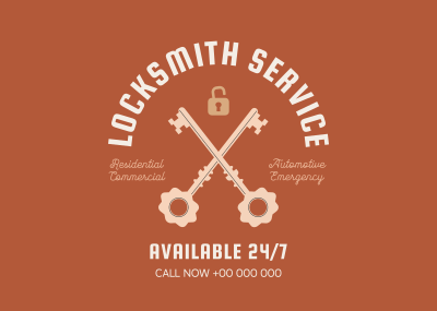 Vintage Locksmith Postcard Image Preview