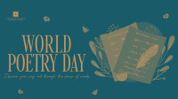 Poetry Creation Day Facebook Event Cover Design