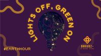 Lights Off Green On Facebook Event Cover Design