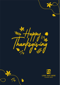 Thanksgiving Leaves Flyer Design