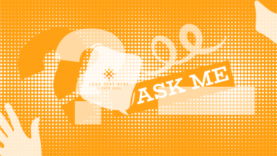 Ask Me Halftone Zoom background Image Preview